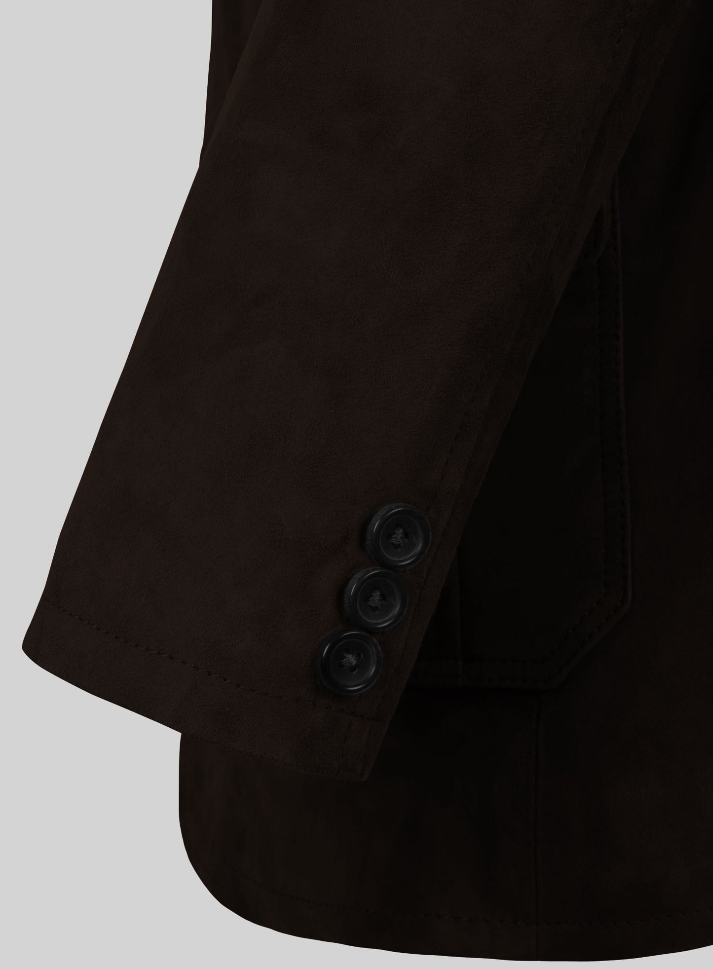 Black Coffee Suede Leather Blazer - #712