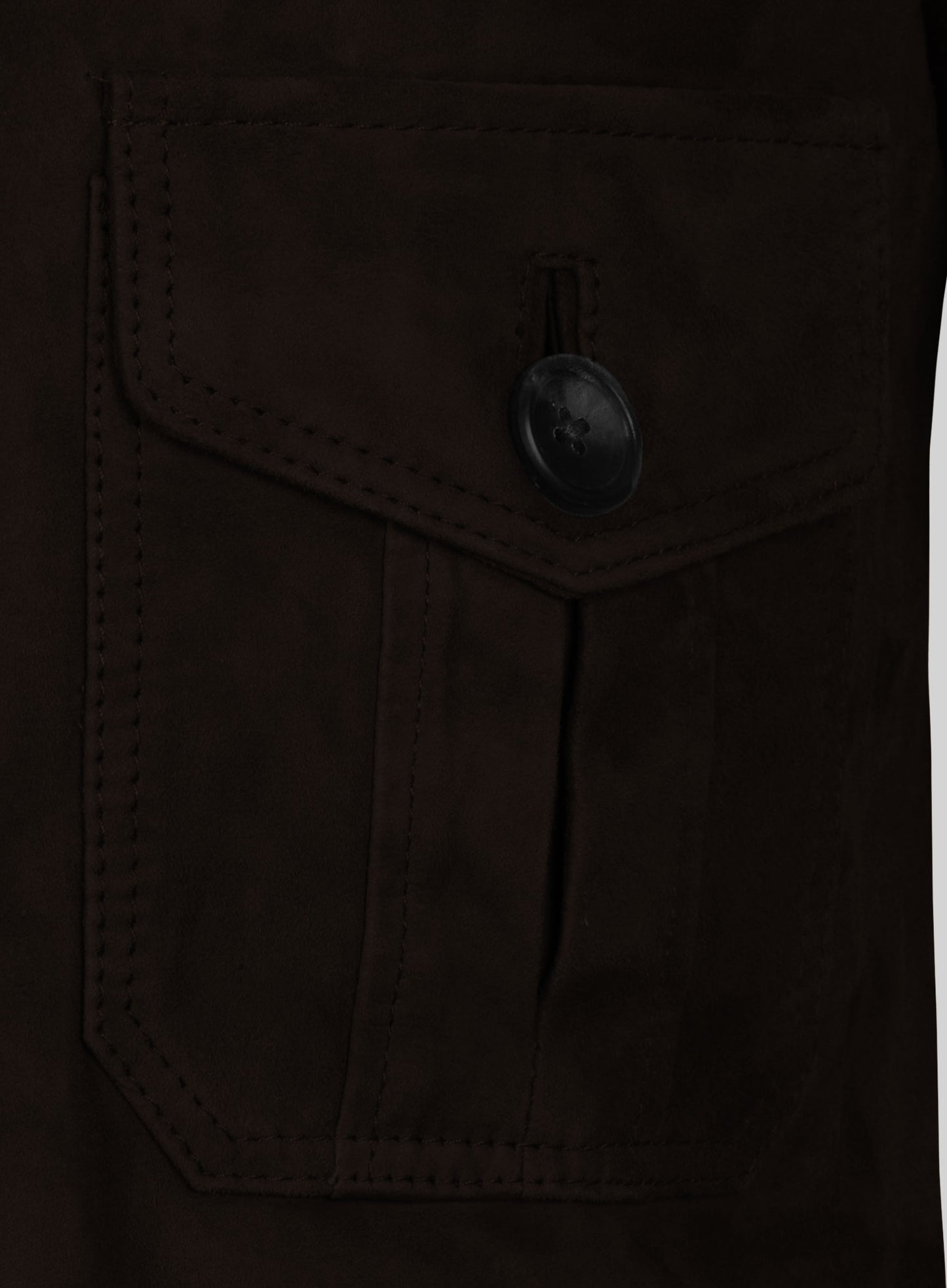 Black Coffee Suede Leather Blazer - #712