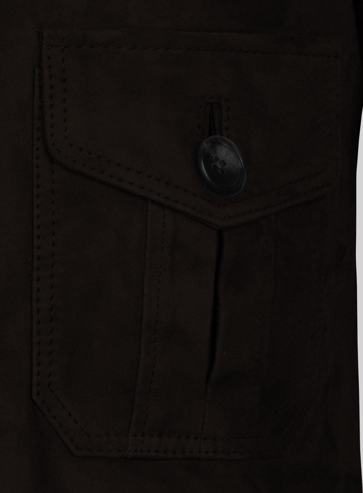 Black Coffee Suede Leather Blazer - #712