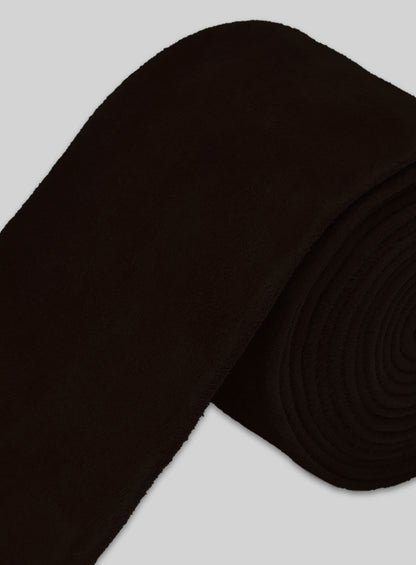 Black Coffee Suede Leather Tie