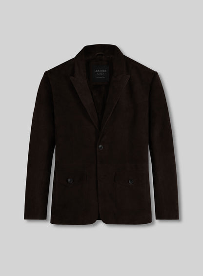 Black Coffee Suede Western Leather Blazer