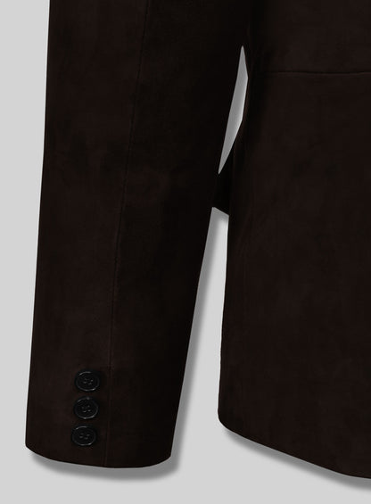 Black Coffee Suede Western Leather Blazer
