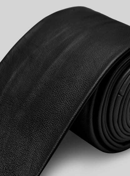 Black Leather Tie