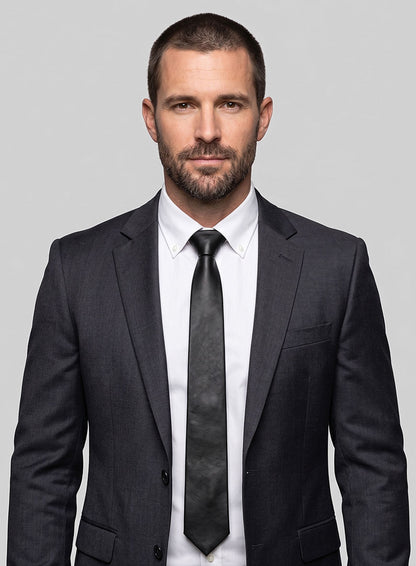 Black Leather Tie