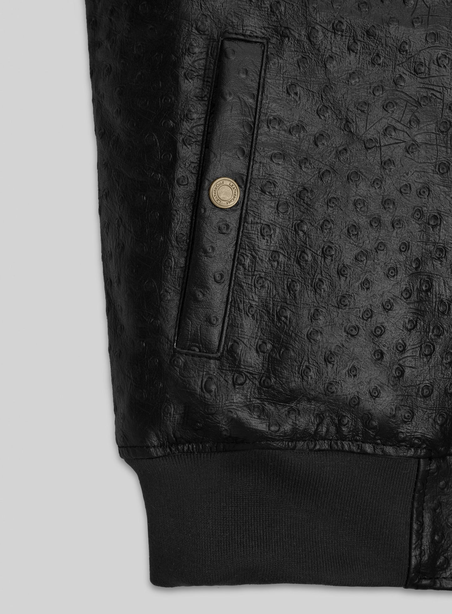 Black Ostrich Tom Cruise Leather Jacket #2