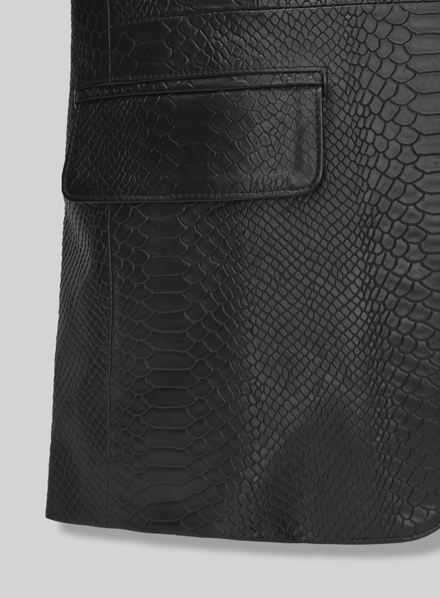 Black Python Catwalk Leather Blazer # 2