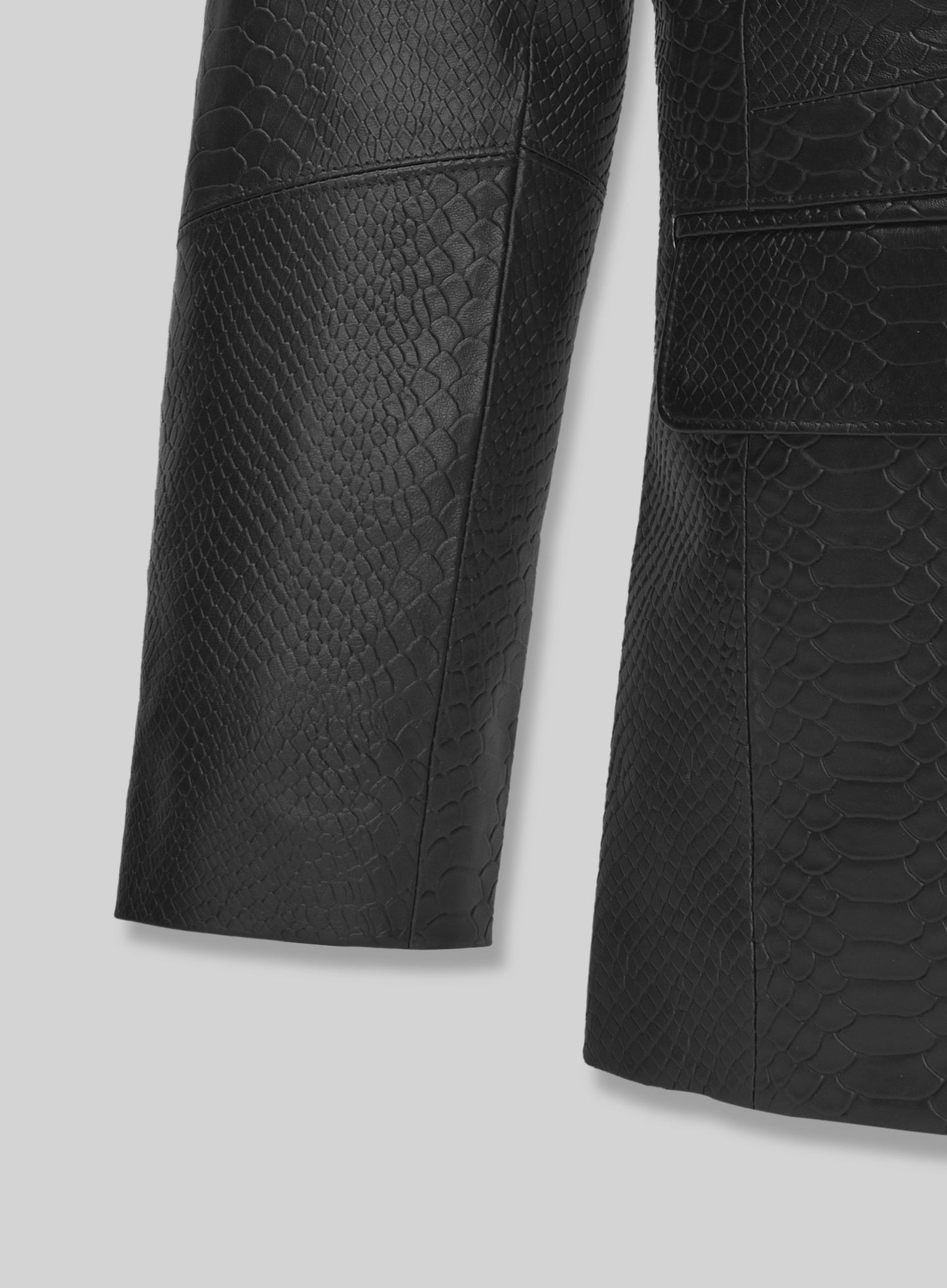 Black Python Catwalk Leather Blazer # 2