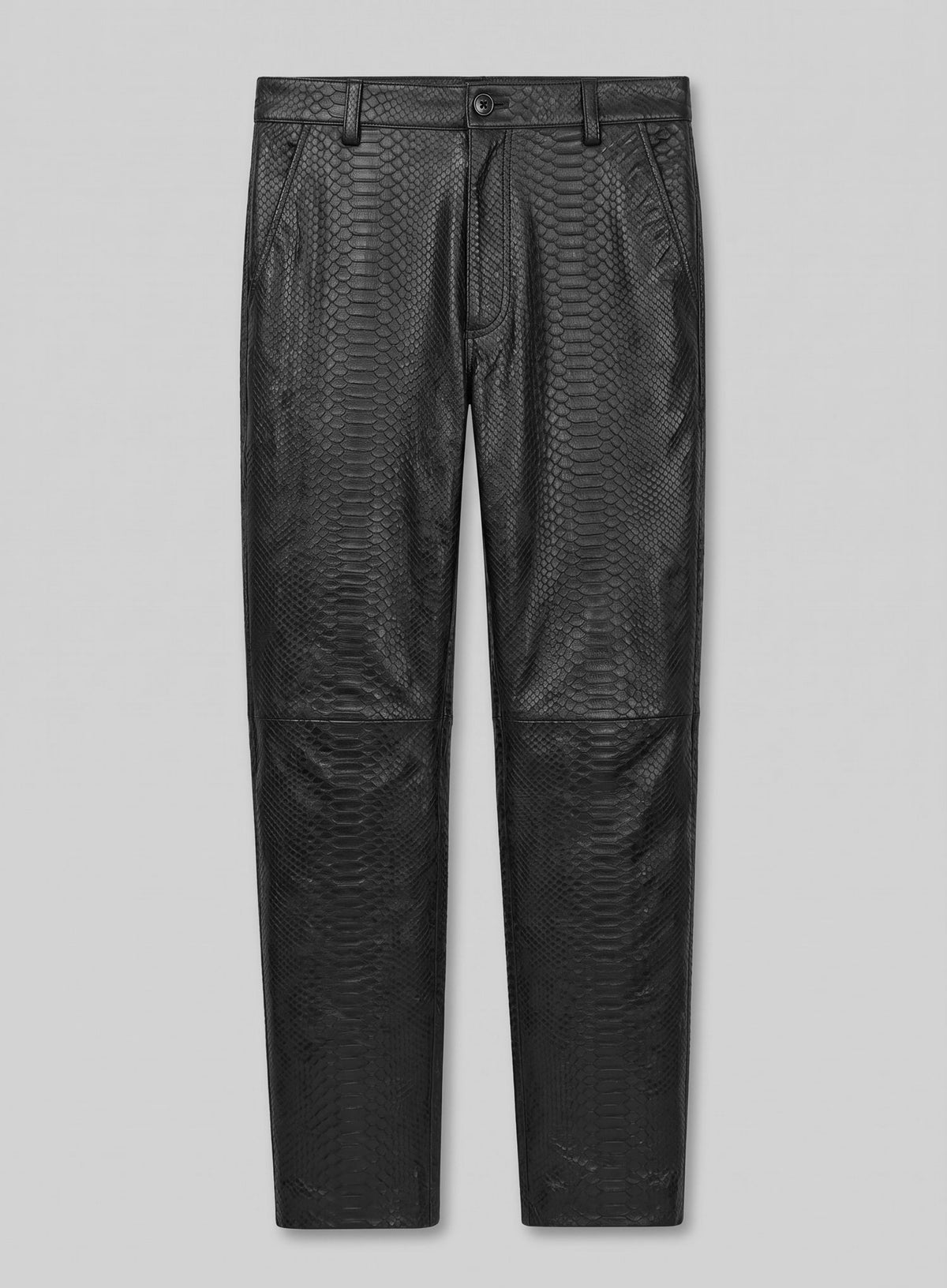 Black Python Leather Suit