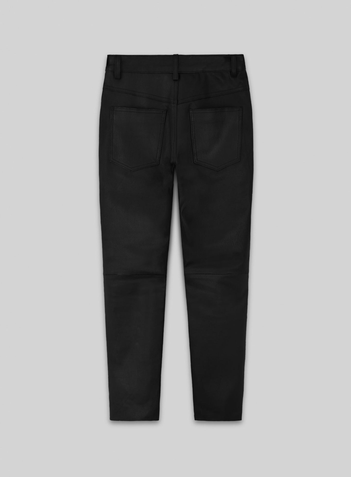 Black Stretch Leather Jeans