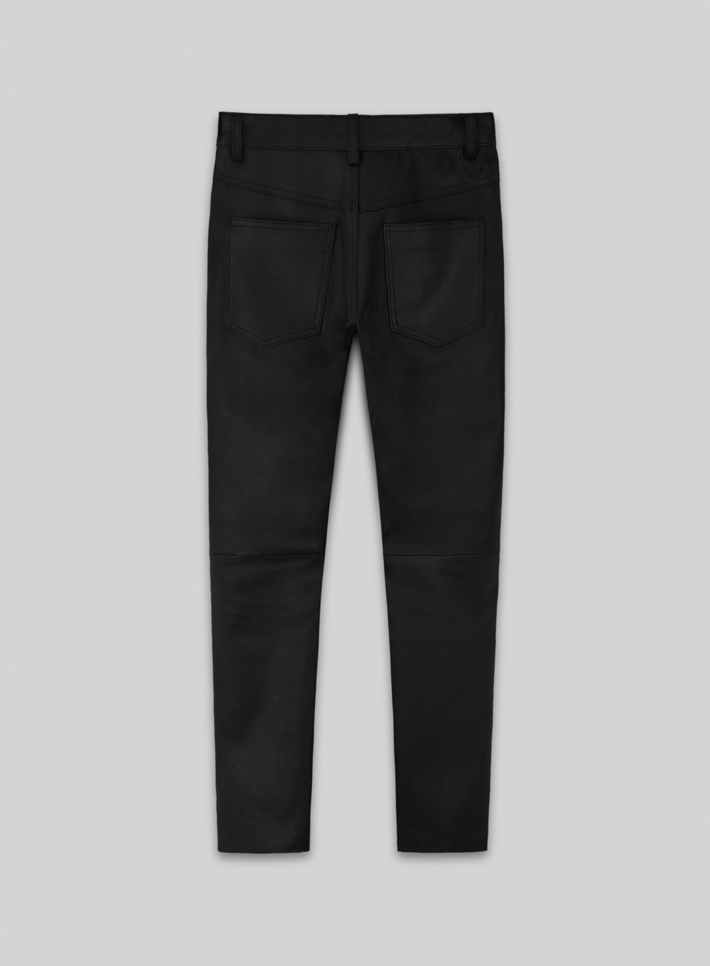 Black Stretch Leather Jeans