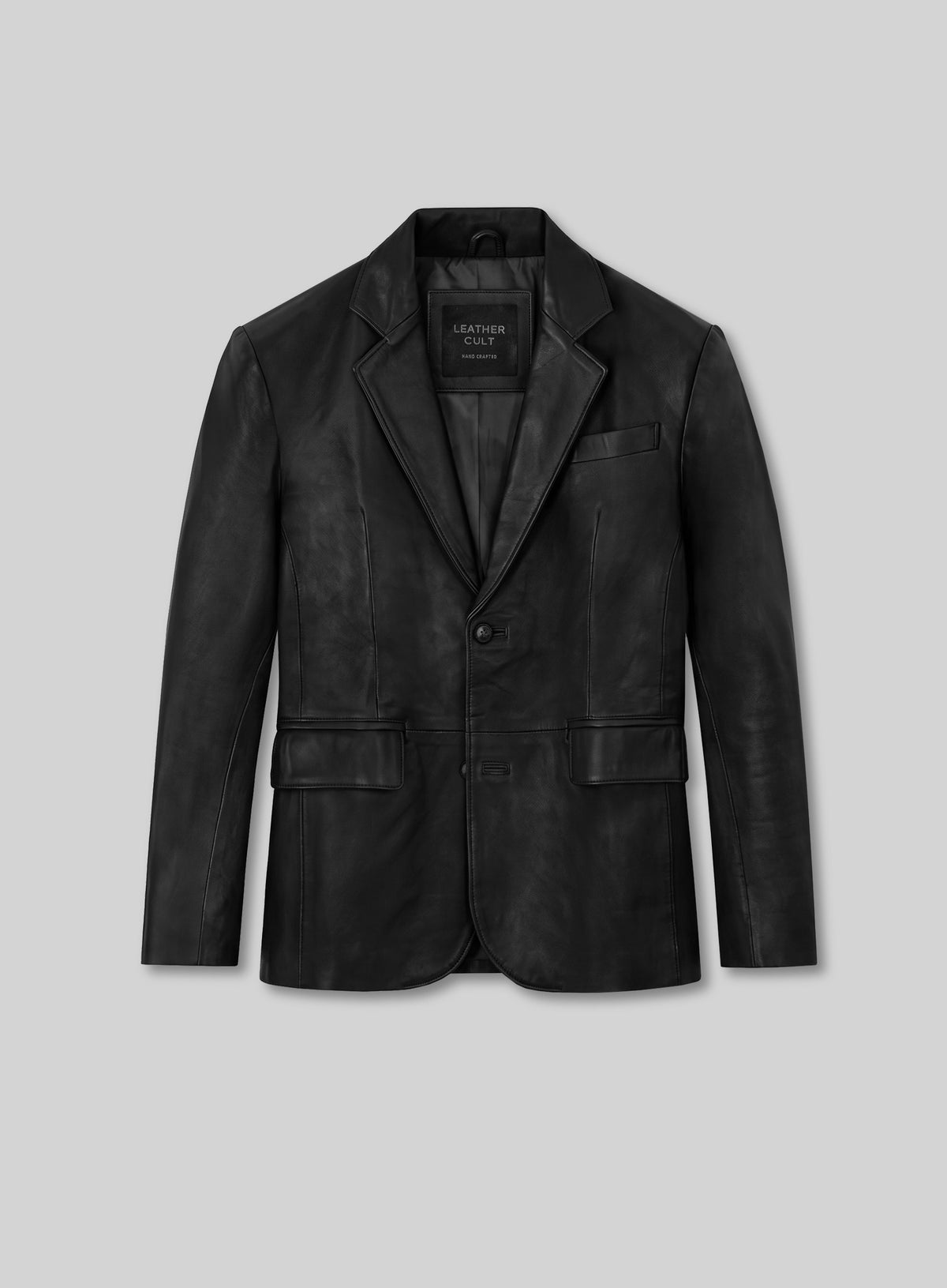 Black Stretch Leather Suit
