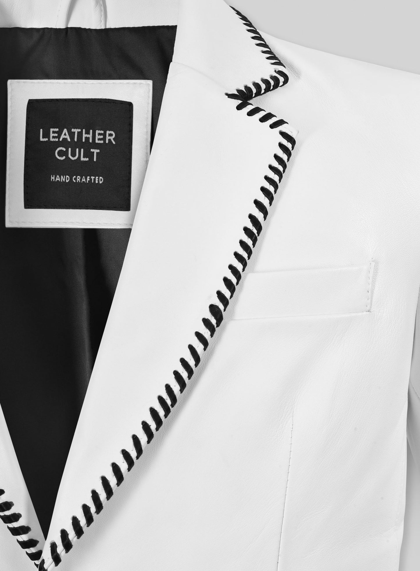 Black Striped White Medieval Blazer