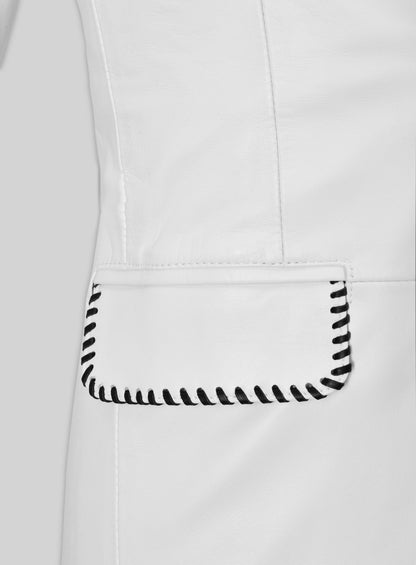 Black Striped White Medieval Blazer