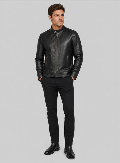 Black Zac Efron Baywatch Leather Jacket