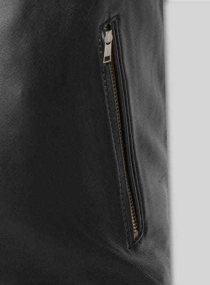 Black Zac Efron Baywatch Leather Jacket