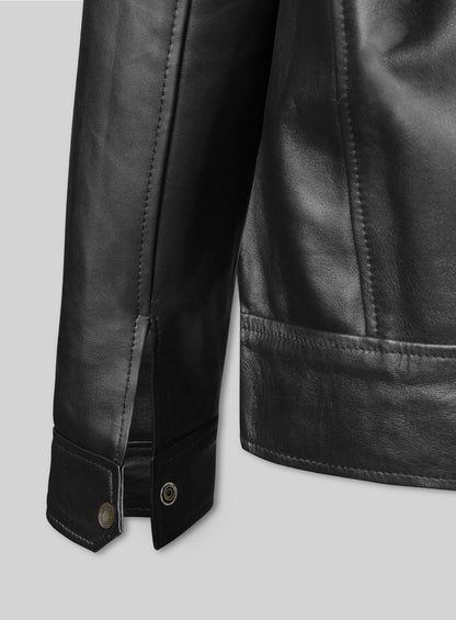 Black Zac Efron Baywatch Leather Jacket