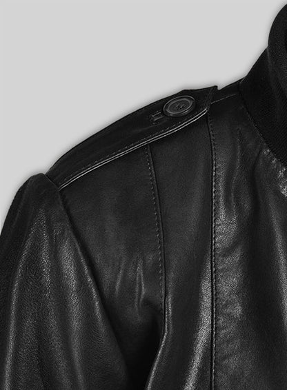 Black Amy Adams Leather Jacket