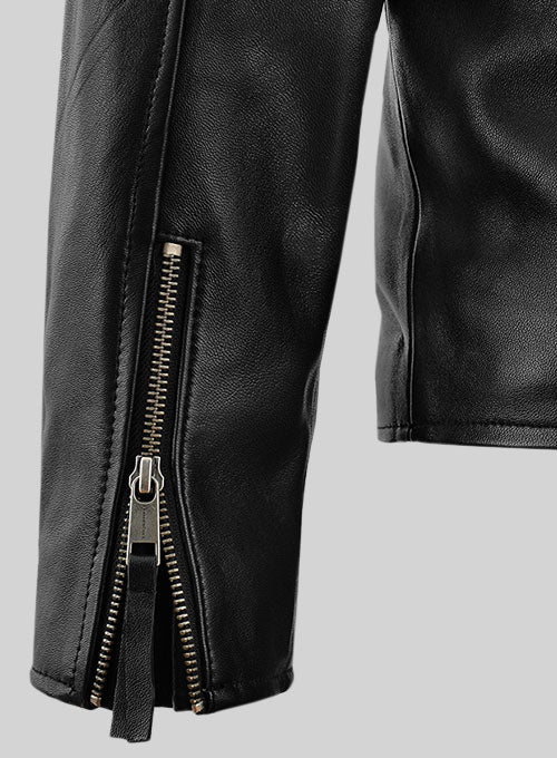 Black Bradley Cooper Burnt Leather Jacket - LeatherCult