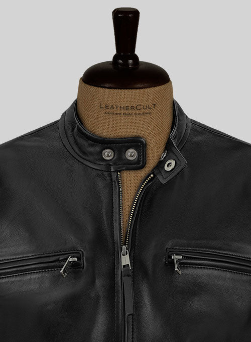 Black Bradley Cooper Burnt Leather Jacket - LeatherCult