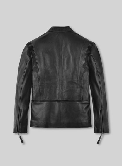 Black Bradley Cooper Burnt Leather Jacket