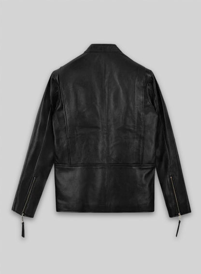 Black Bradley Cooper Burnt Leather Jacket