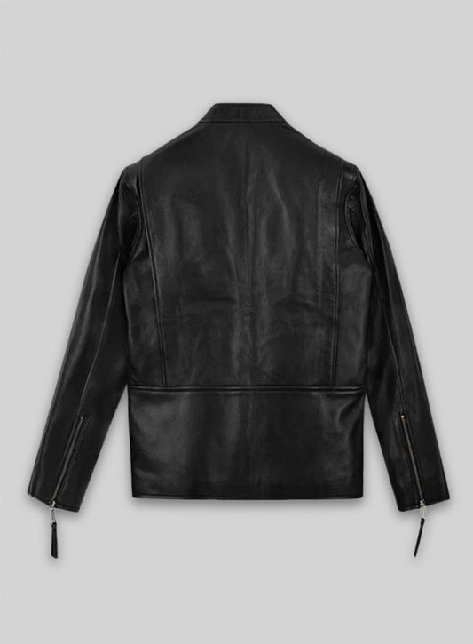 Black Bradley Cooper Burnt Leather Jacket