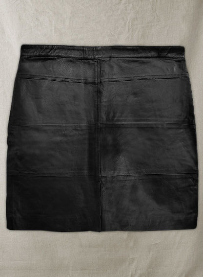 Black  Claremont Leather Skirt - # 417 - XL Regular - LeatherCult