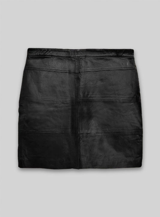 Black  Claremont Leather Skirt - # 417 - XL Regular
