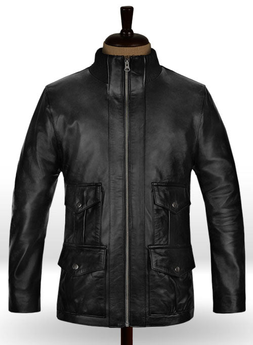 Black Daniel Craig Casino Royale Leather Jacket - LeatherCult