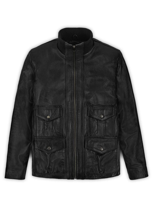 Black Daniel Craig Casino Royale Leather Jacket - LeatherCult