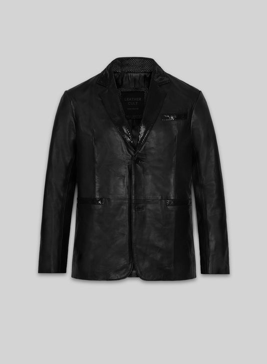 Black Hampton Leather Blazer