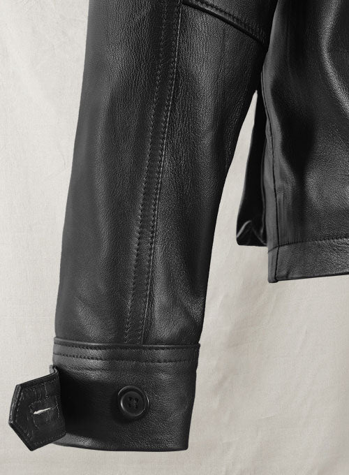 Black Jensen Ross Ackles Supernatural Season 7 Leather Jacket - LeatherCult