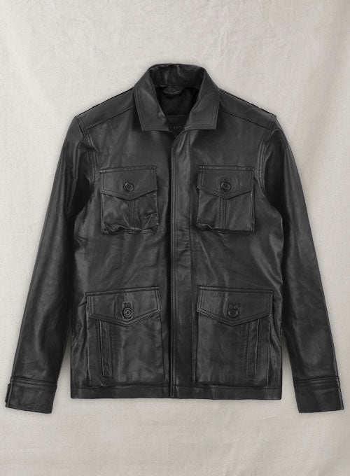 Black Jensen Ross Ackles Supernatural Season 7 Leather Jacket - LeatherCult