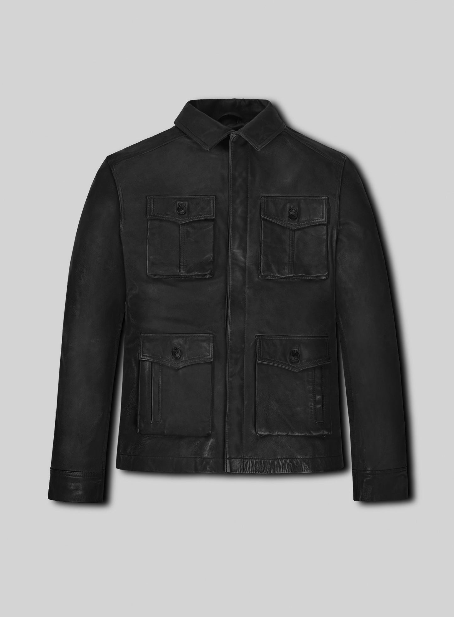 Black Jensen Ross Ackles Supernatural Season 7 Leather Jacket
