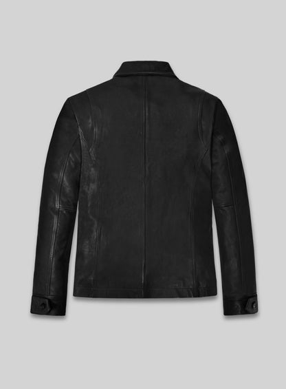 Black Jensen Ross Ackles Supernatural Season 7 Leather Jacket