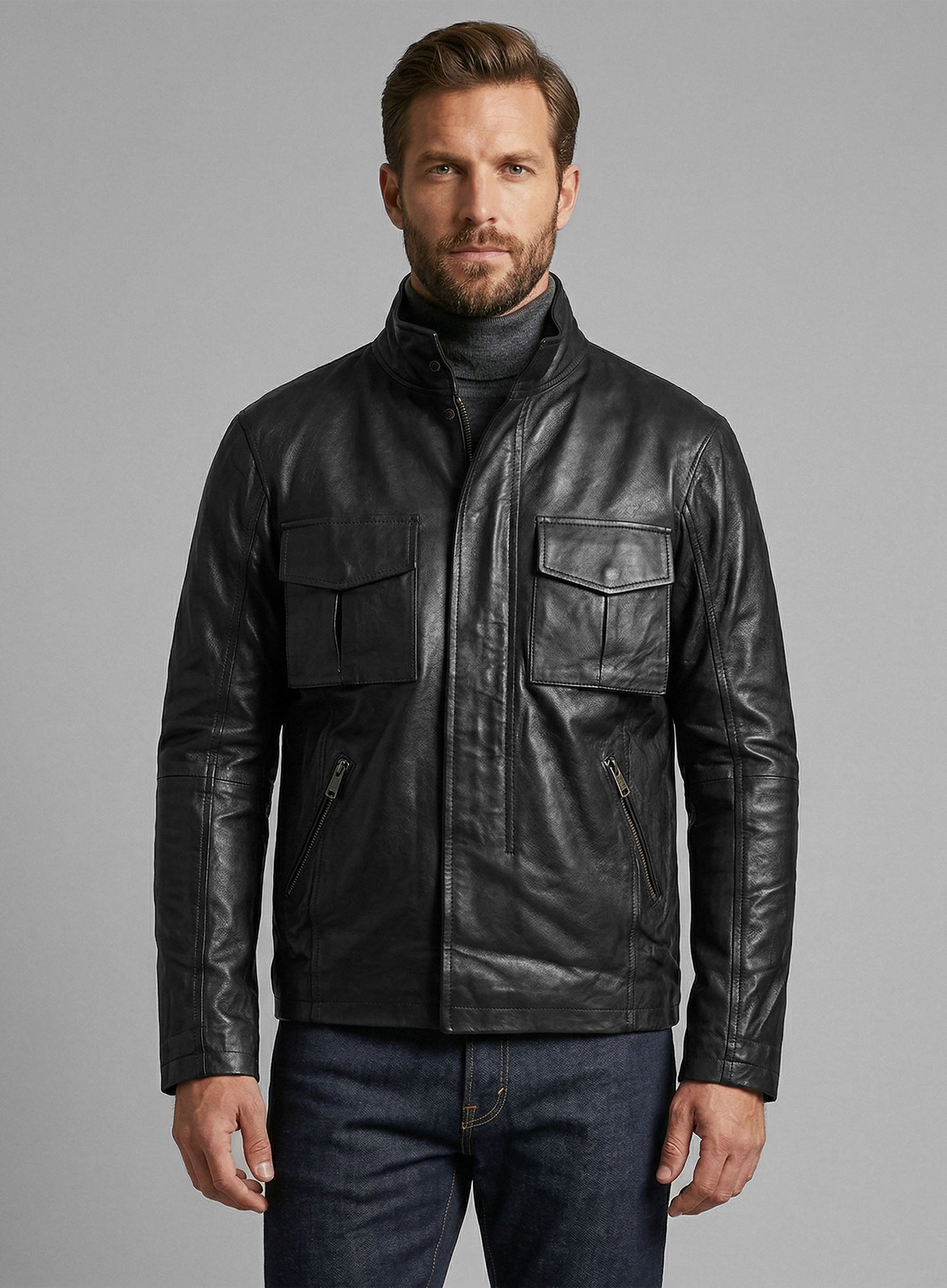 Black Leather Jacket # 126