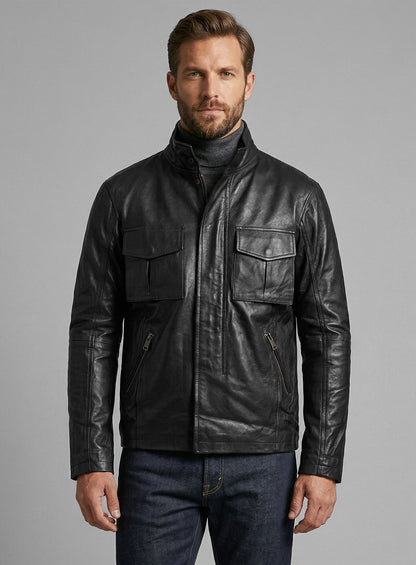 Black Leather Jacket # 126