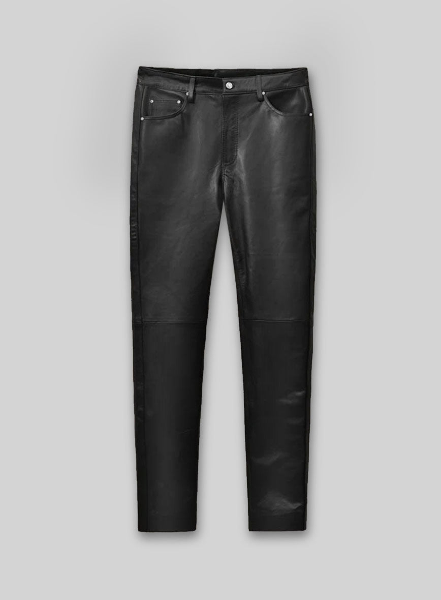 Black Leather Jeans