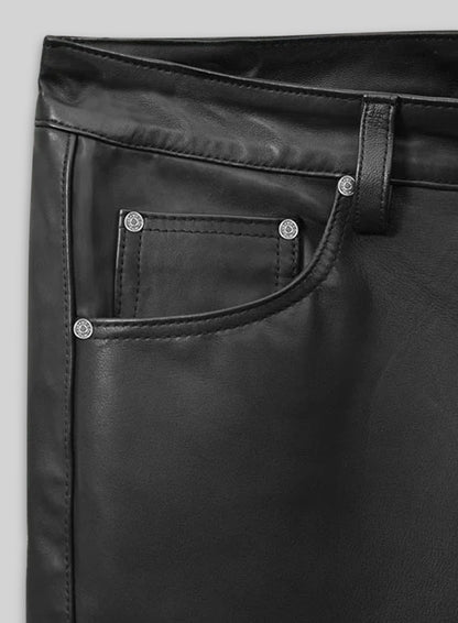 Black Leather Jeans