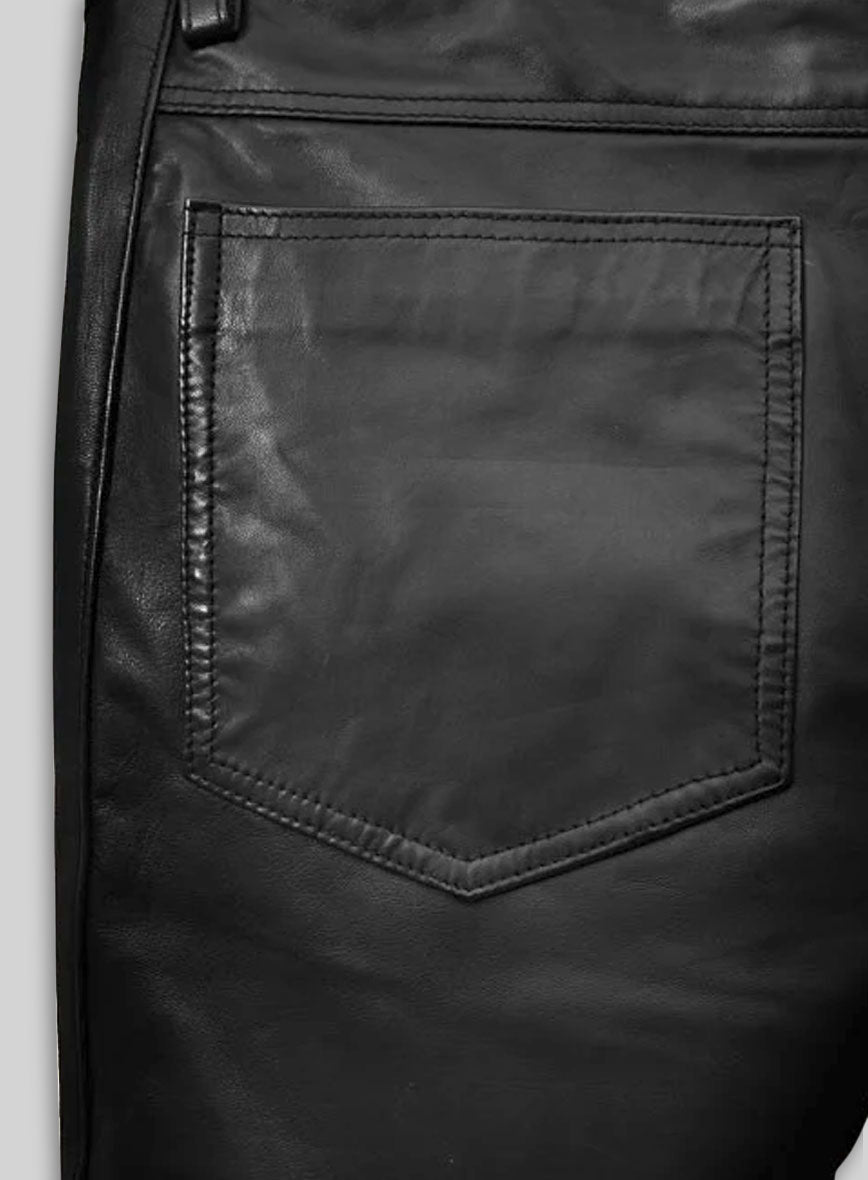 Black Leather Jeans