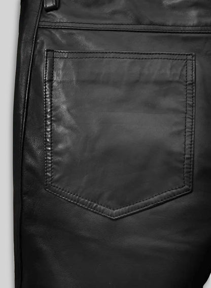 Black Leather Jeans