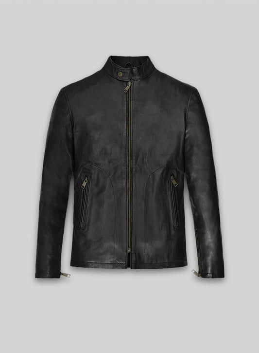 Black Mark Wahlberg Uncharted Leather Jacket