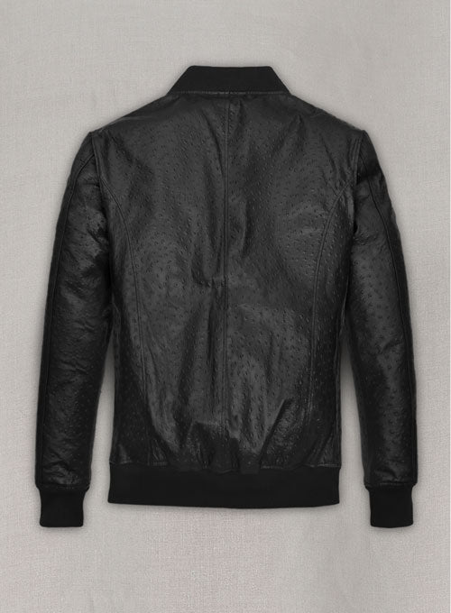 Black Ostrich Tom Cruise Leather Jacket #2 - LeatherCult