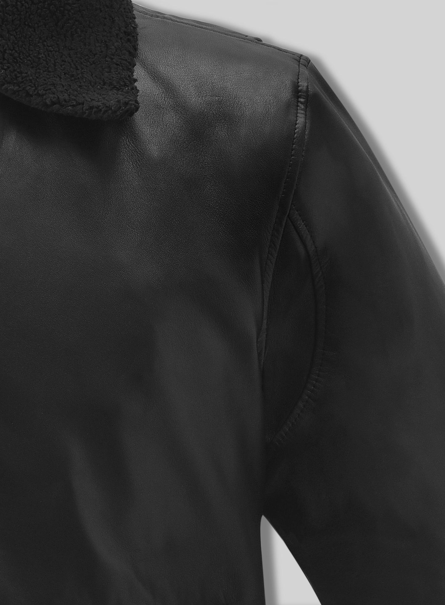 Black Pilot Aviator Leather Jacket