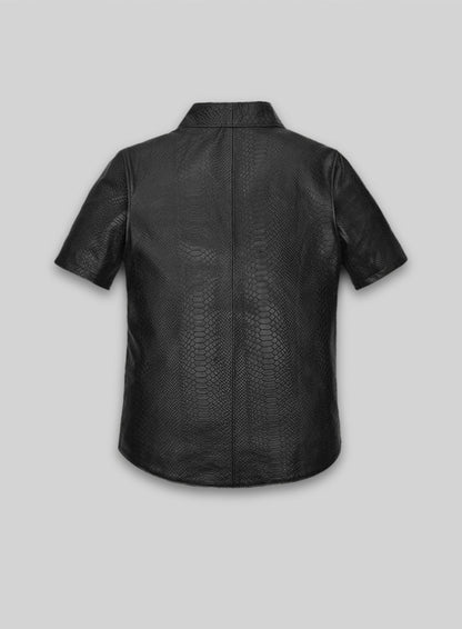 Black Python Kanye West Leather Shirt