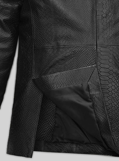 Black Python Catwalk Leather Blazer # 2