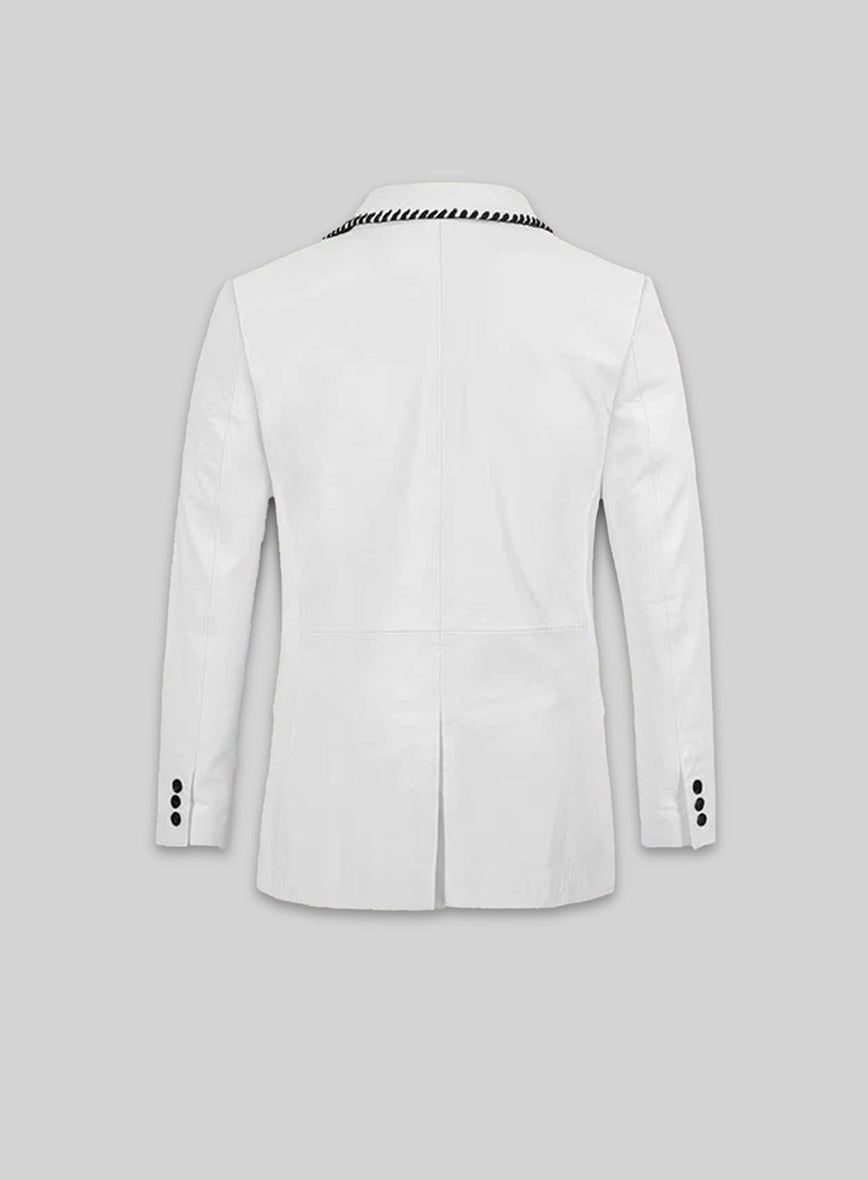 Black Striped White Medieval Blazer