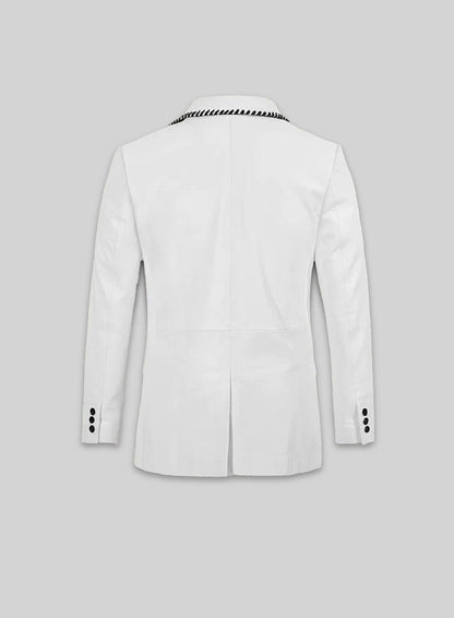 Black Striped White Medieval Blazer