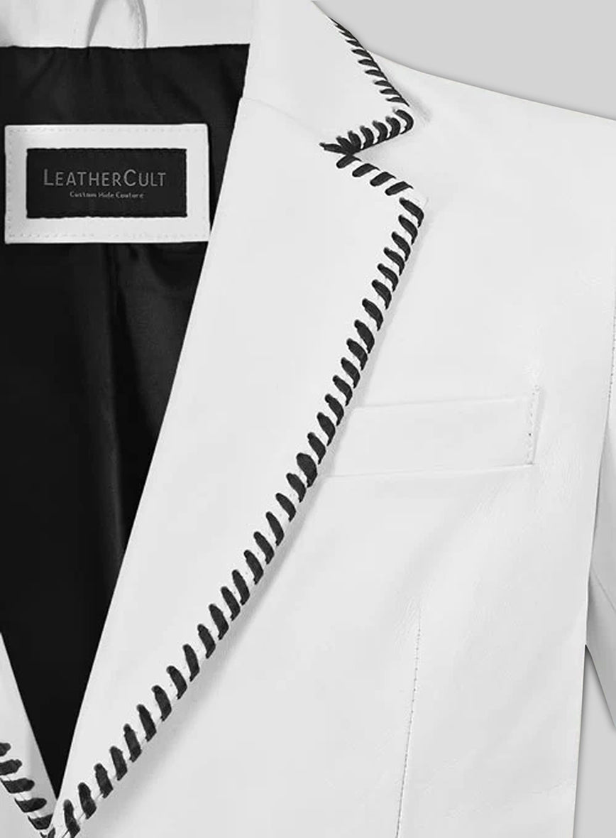 Black Striped White Medieval Blazer