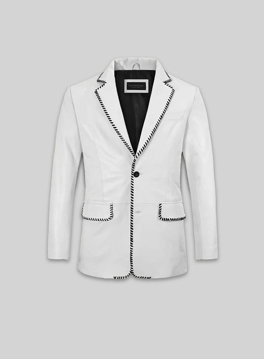 Black Striped White Medieval Blazer